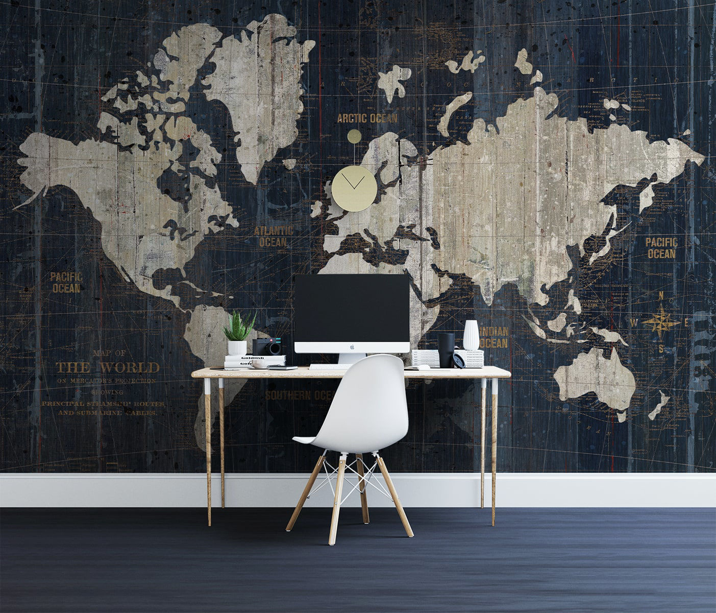 NextWall|Old World Map Mural 6pnl